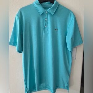 Vineyard Vines Men's Aqua Polo Shirt
